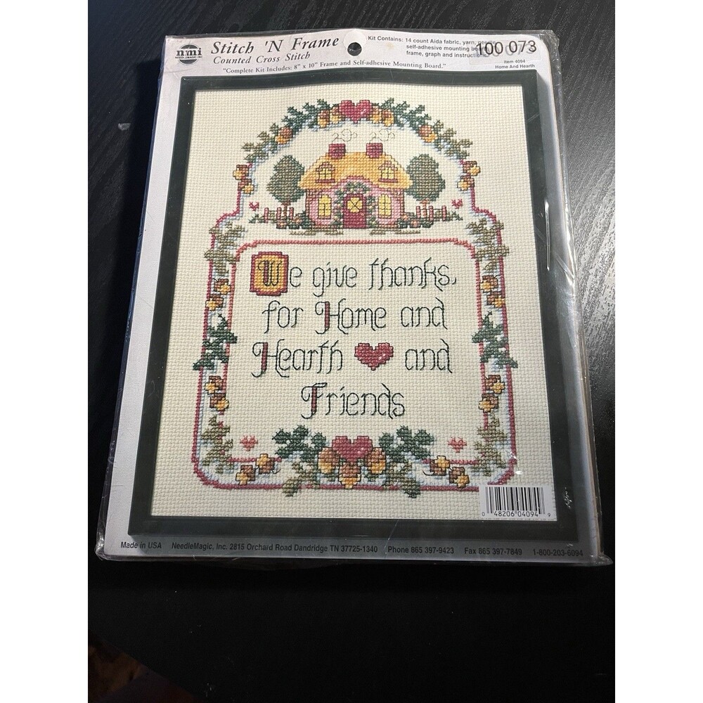 Stitch "N Frame Needle Magic Counted Cross Stitch #4094 Home Hearth Friends